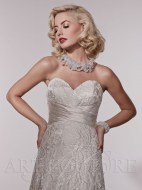 Sarah lace wedding dress - close up of bodice